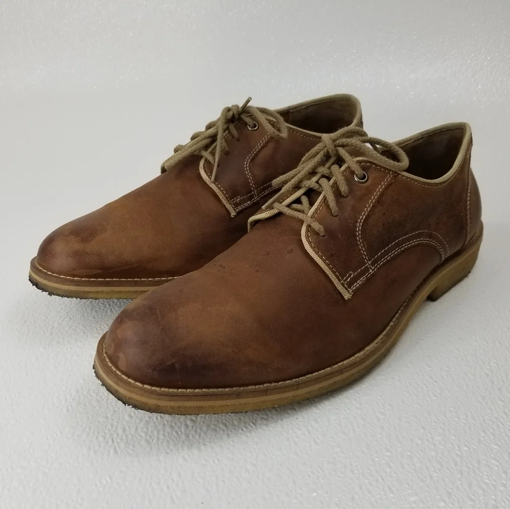 J & M Johnston and Murphy Men's Nubuck Leather Dress Shoes Footwear Sz 10 M